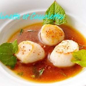 Saint-Jacques au bouillon miso light