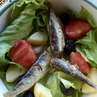 Recette de salade aux sardines Mouettes d'Arvor de l'Atelier de Corinette