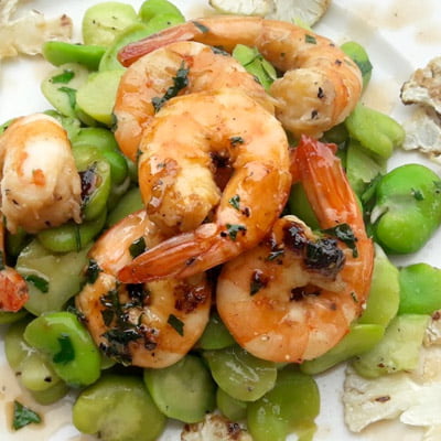 Crevettes au cidre