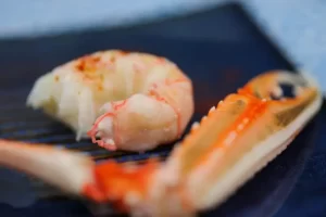 Une queue de langoustine parfaitement cuite