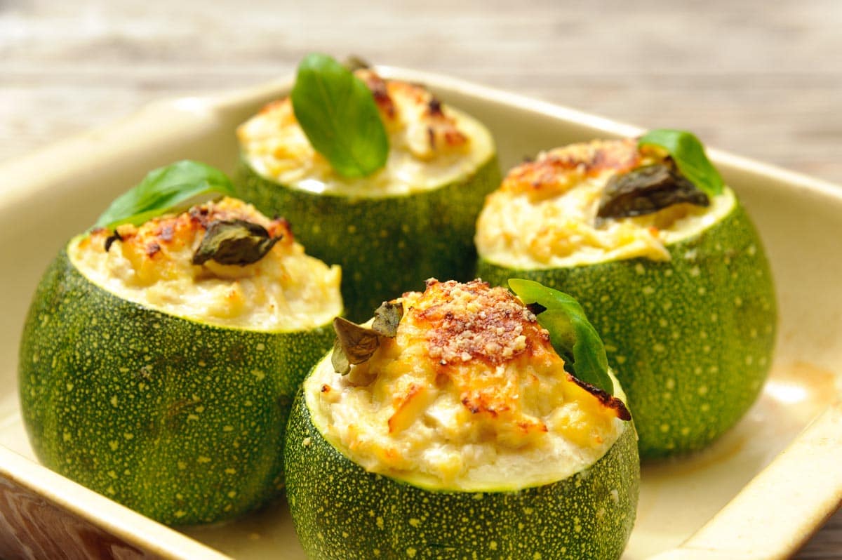 Courgettes rondes farcies