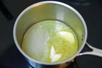 Préparation de la béchamel au sarrasin : le beurre
