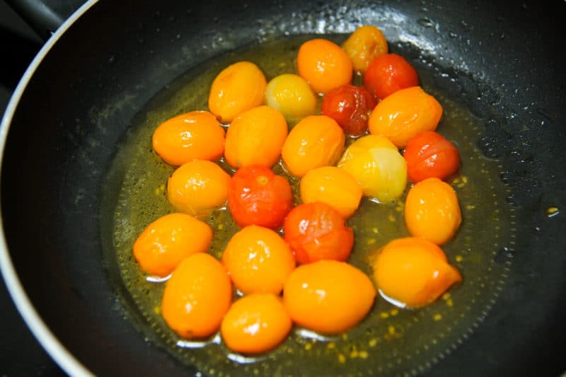 Tomates cerises rôties étape 2