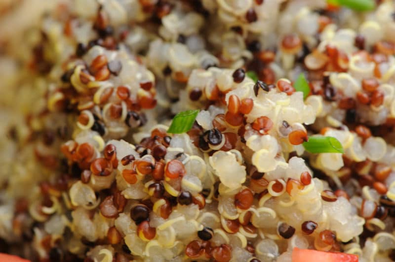 Détail du quinoa trois couleurs