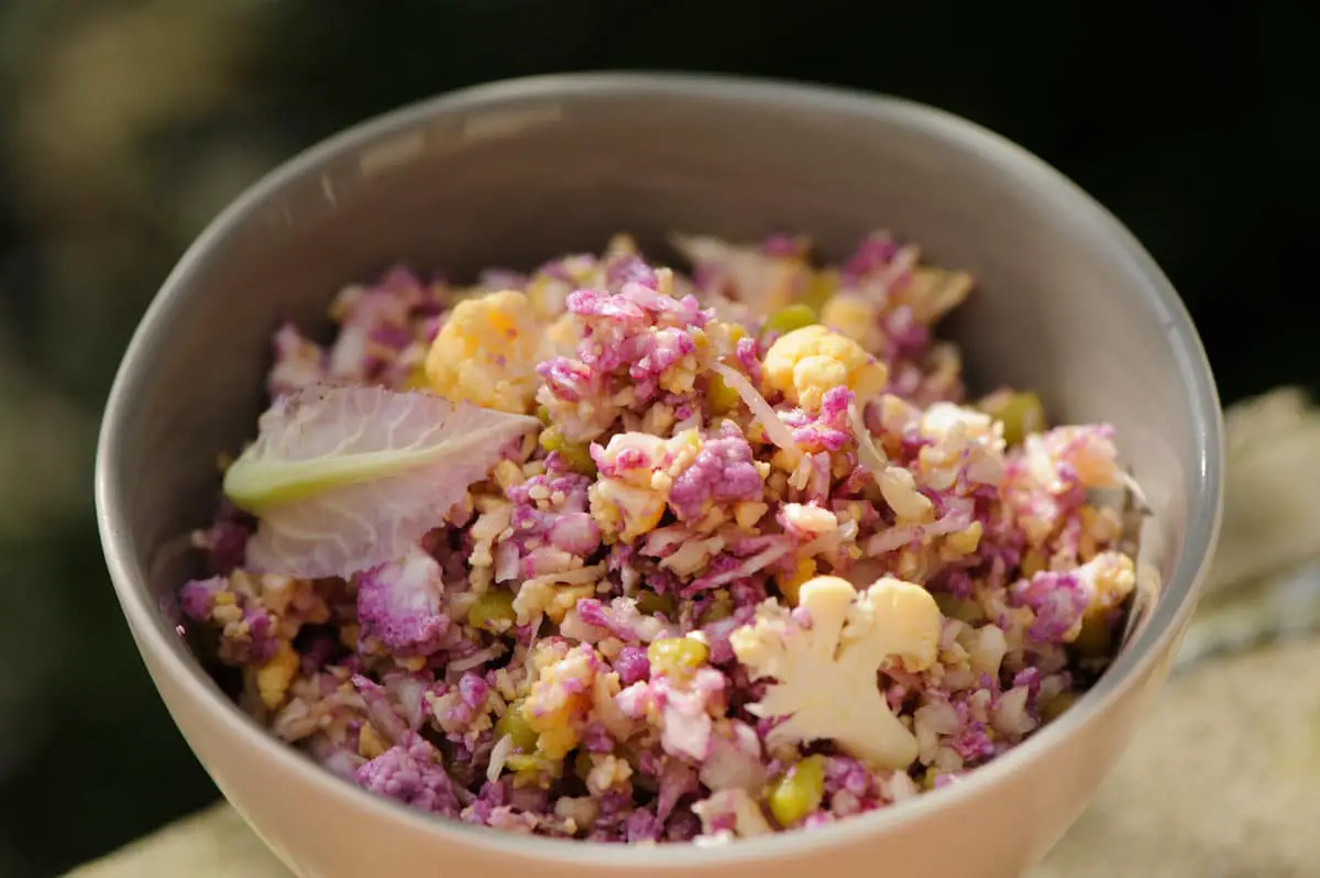 Recette de salade de chou-fleur de couleur