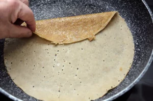 Réchauffer une galette de sarrasin, phase 1