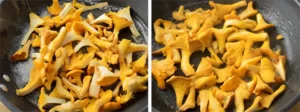 Poêler les girolles, étape 1