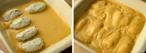 Montage du gratin de quenelles végétariennes