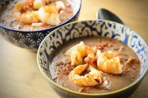 La recette de velouté aux langoustines et cacao