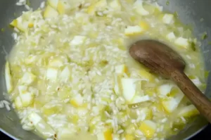 La cuisson du risotto au cédrat