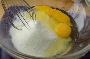 Le mélange pour la crème au citron